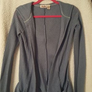 Crochet-like Blue Cardigan